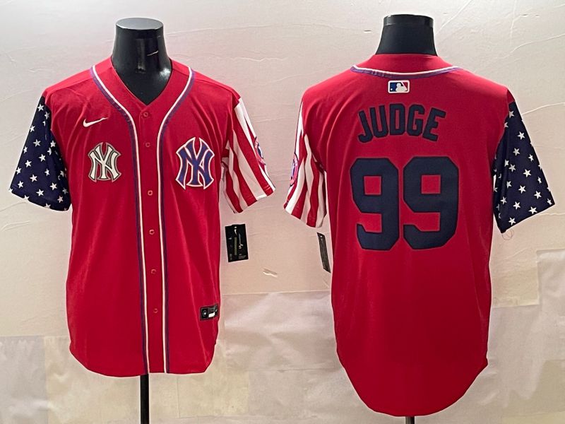 Men New York Yankees #99 Judge Red a generation of national flags Jointly Name 2025 Nike MLB Jersey style 10
